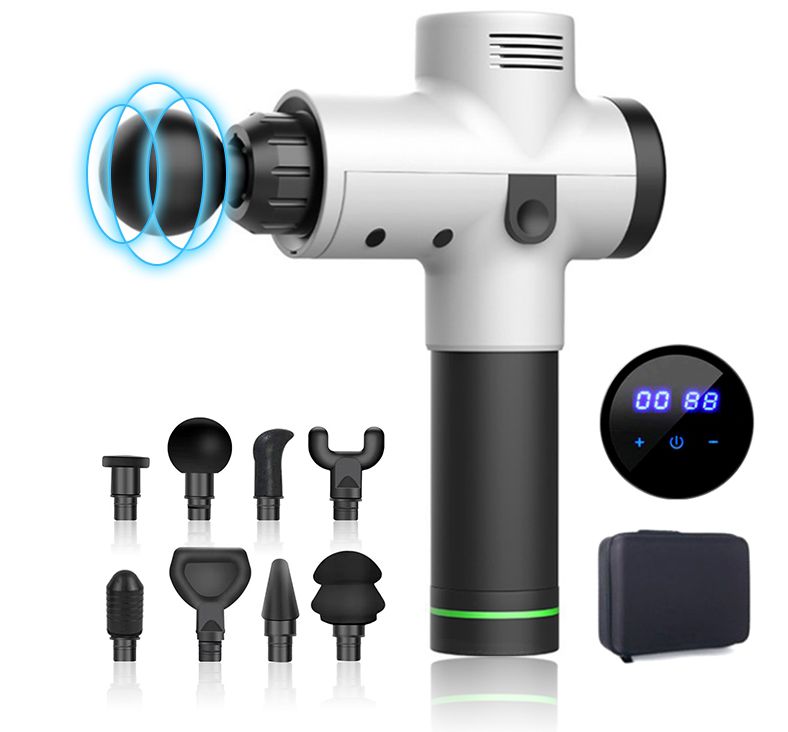 Massage gun with LCD screen